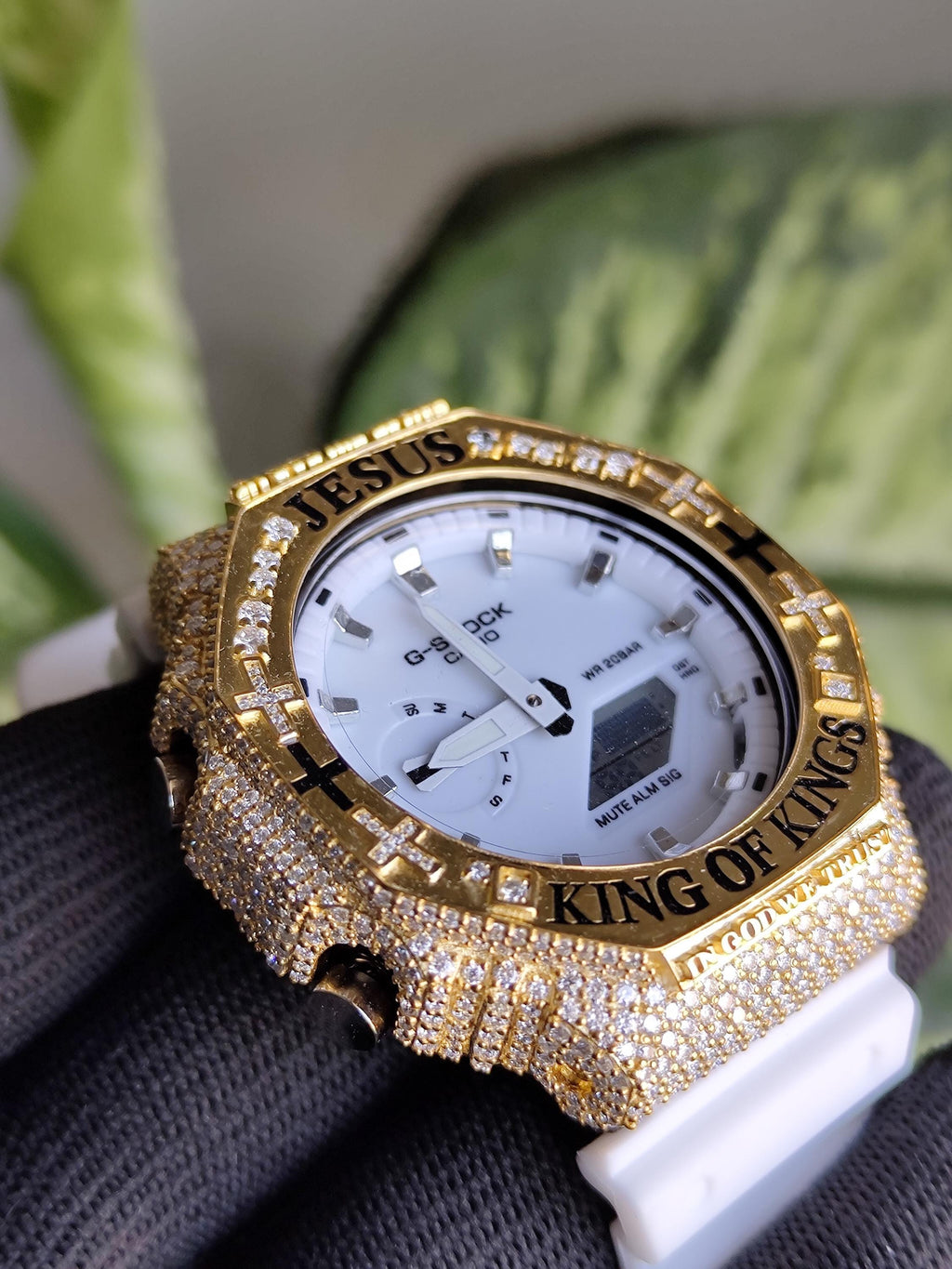 Custom Iced Out Watch: Jesus King of Kings name Luxury Watch Design by silvoura