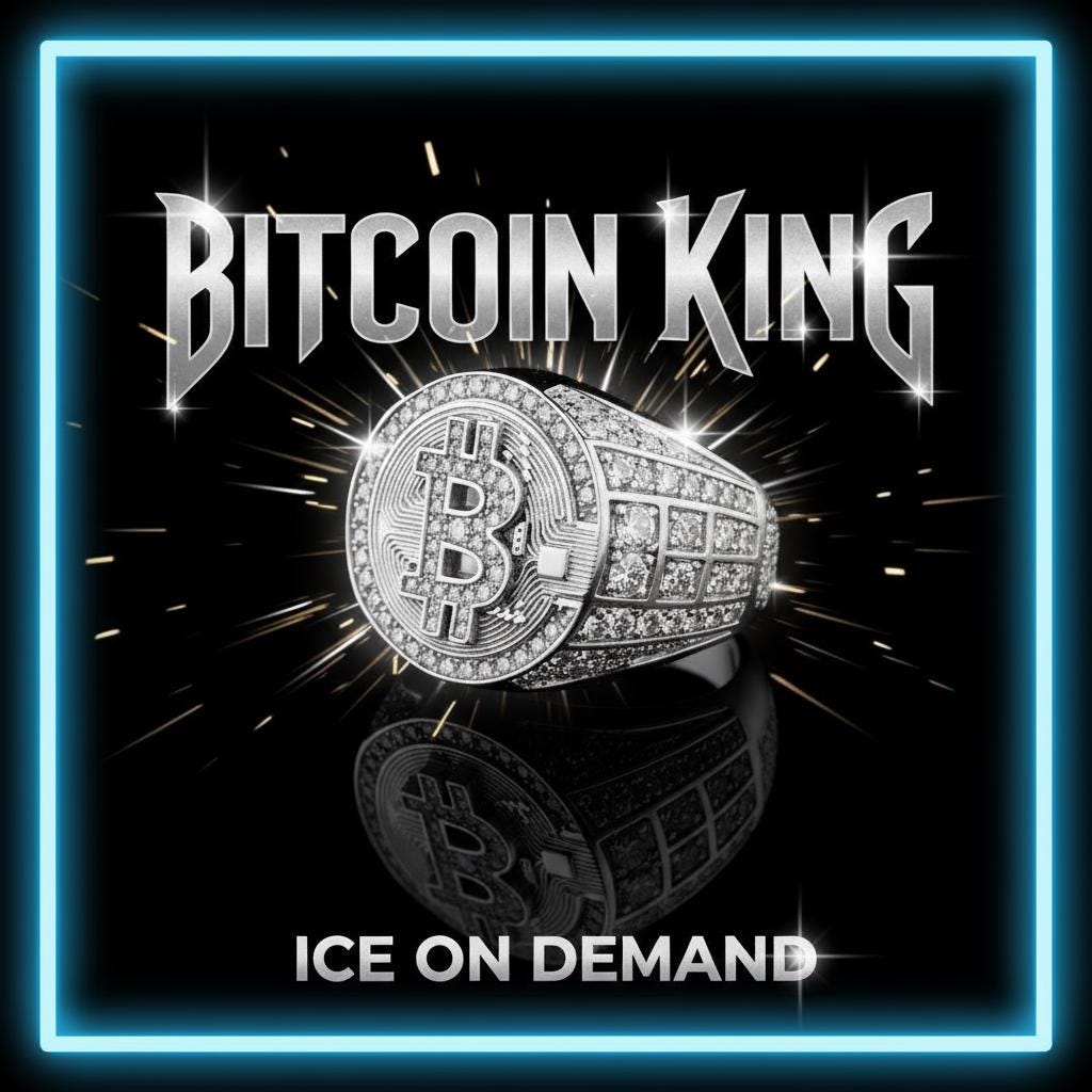 Bitcoin Silver Ring – Iced Out, Luxury Statement Crypto Jewelry for Men