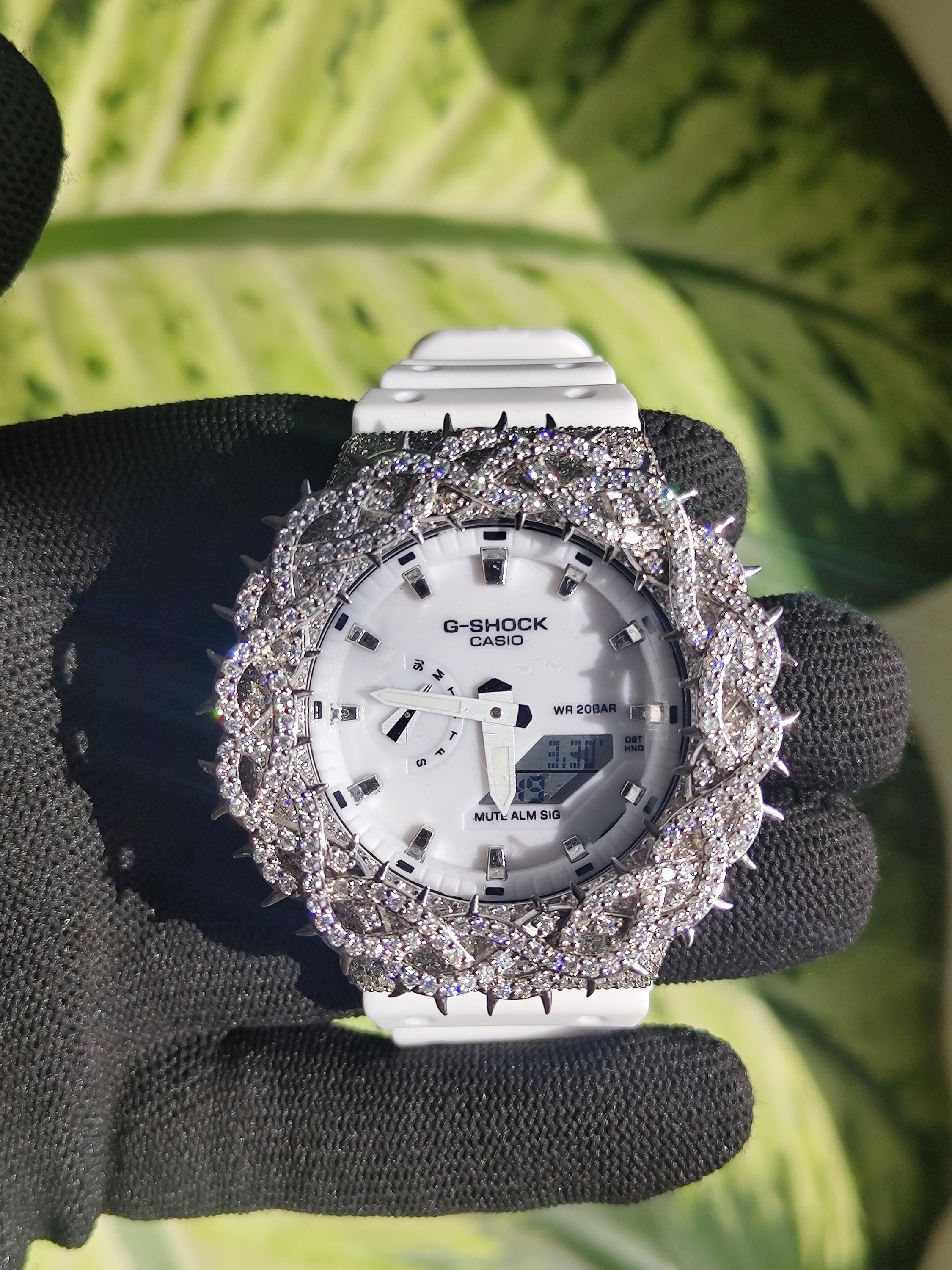 Custom thorn Watch: VVS Moissanite full iced out Thorn Design by silvoura
