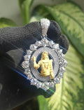 Iced Out Moissanite Jesus Pendant: 925 Sterling Silver