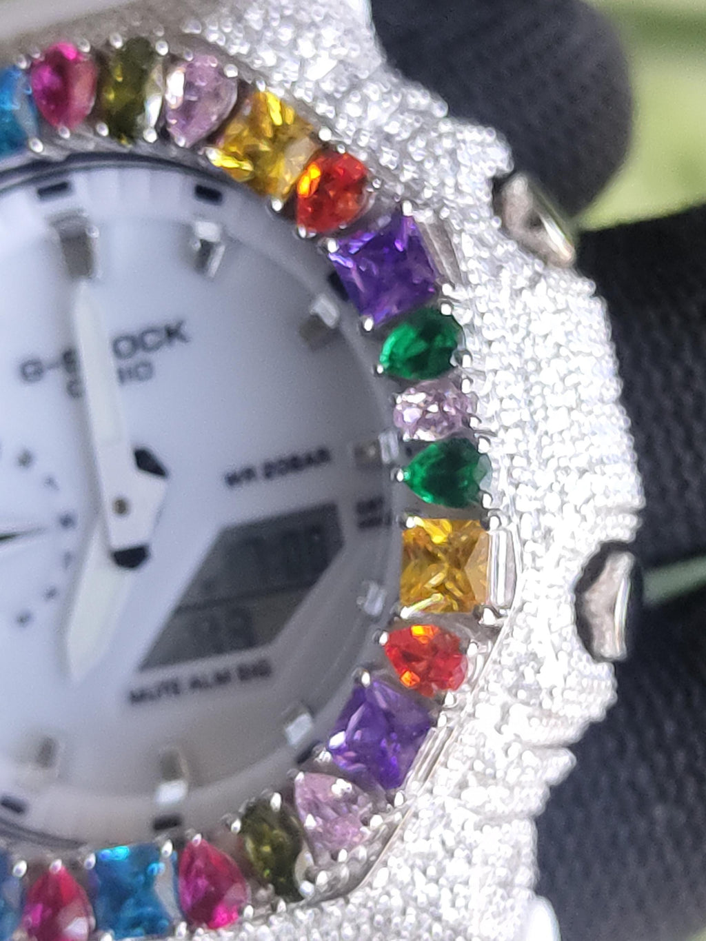 Custom Iced Out Watch: Multicolor Gemstone Luxury Watch Design by silvoura