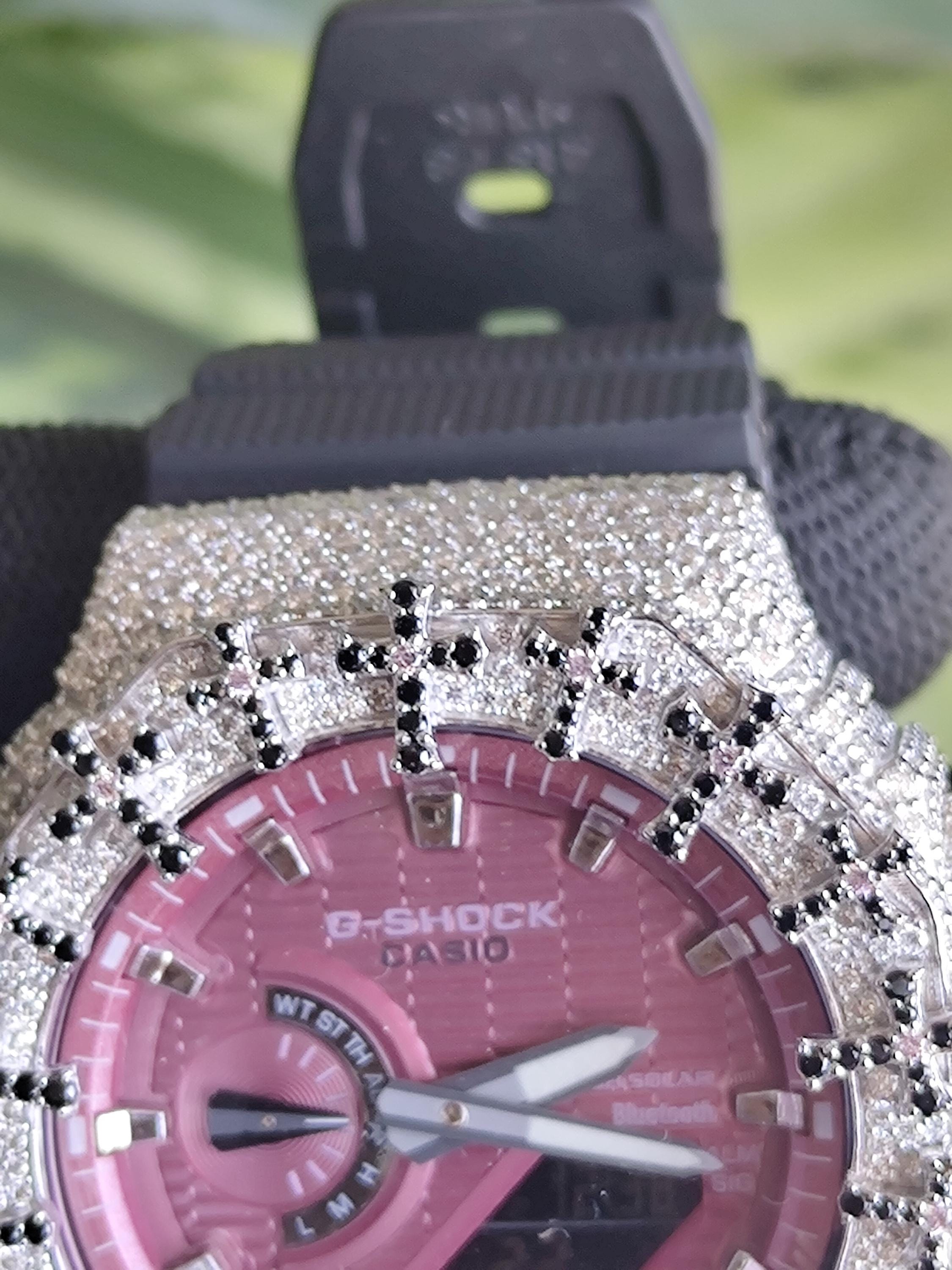 Custom Iced Out Watch: VVS Moissanite Cross Pattern Design by silvoura