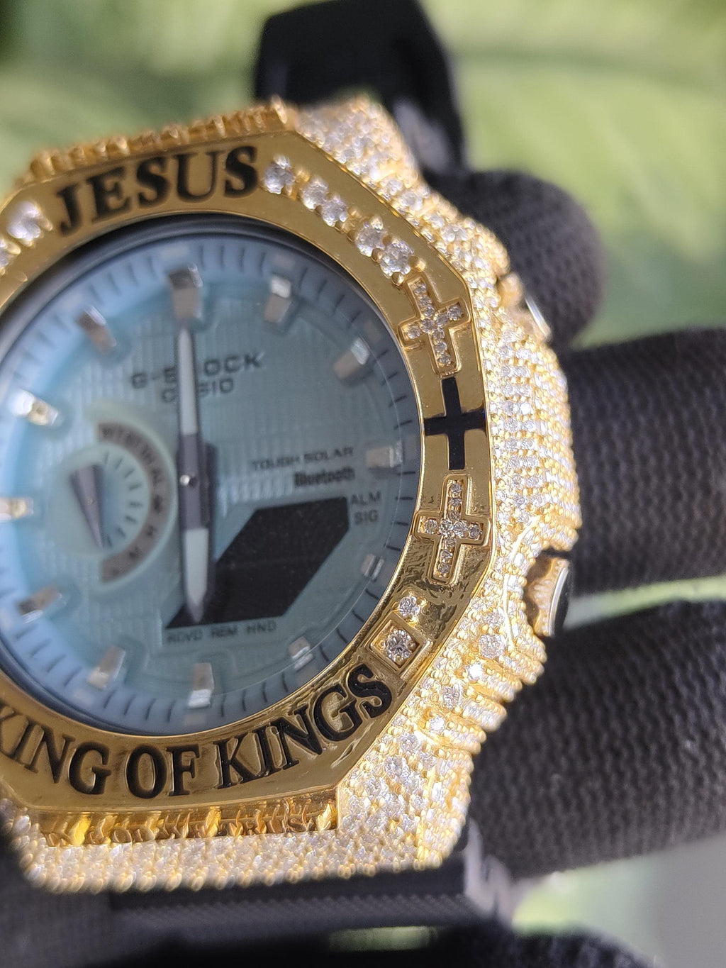 Custom Iced Out Watch: Jesus King of Kings name Luxury Watch Design by silvoura