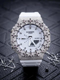 Custom Iced Out Watch: VVS Moissanite Cross Pattern Design by silvoura