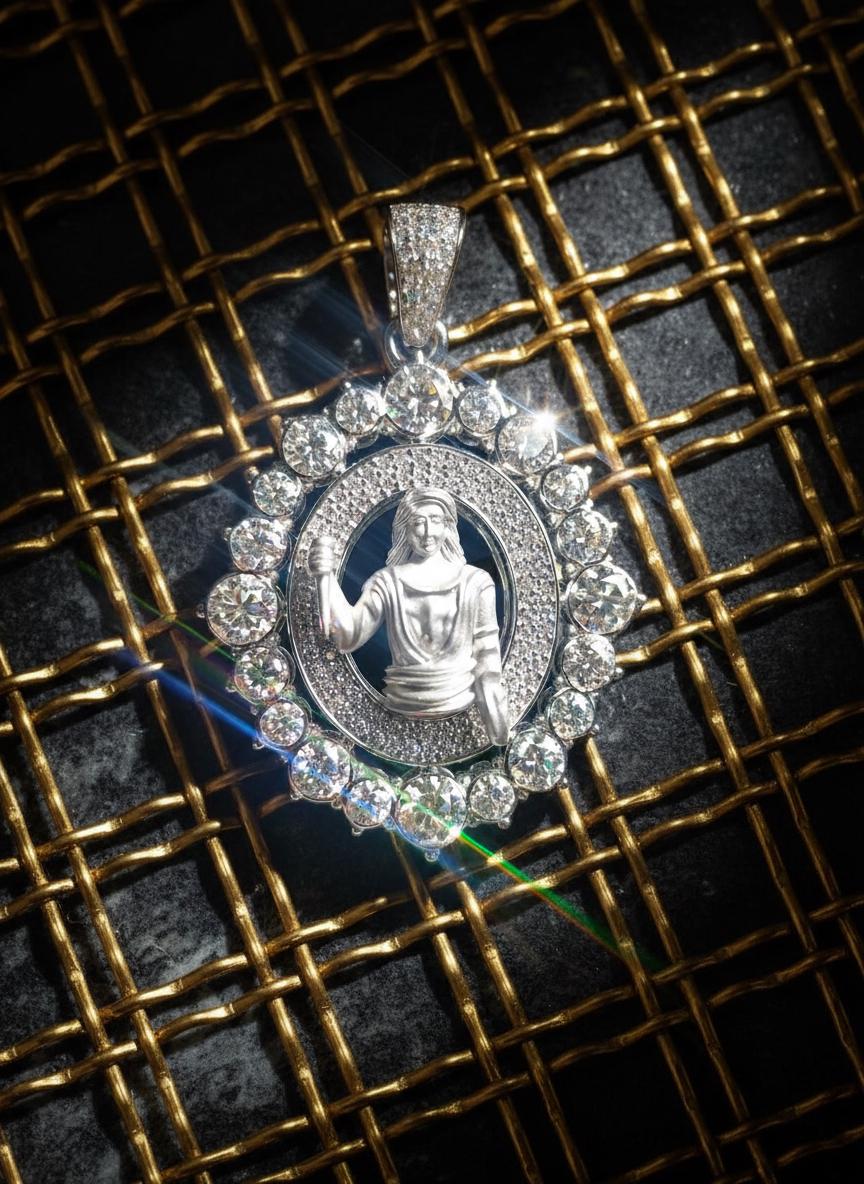 Iced Out Jesus Pendant: VVS Moissanite 925 Sterling Silver Hip Hop