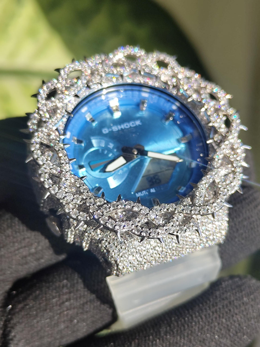Custom thorn Watch: VVS Moissanite full iced out Thorn Design by silvoura