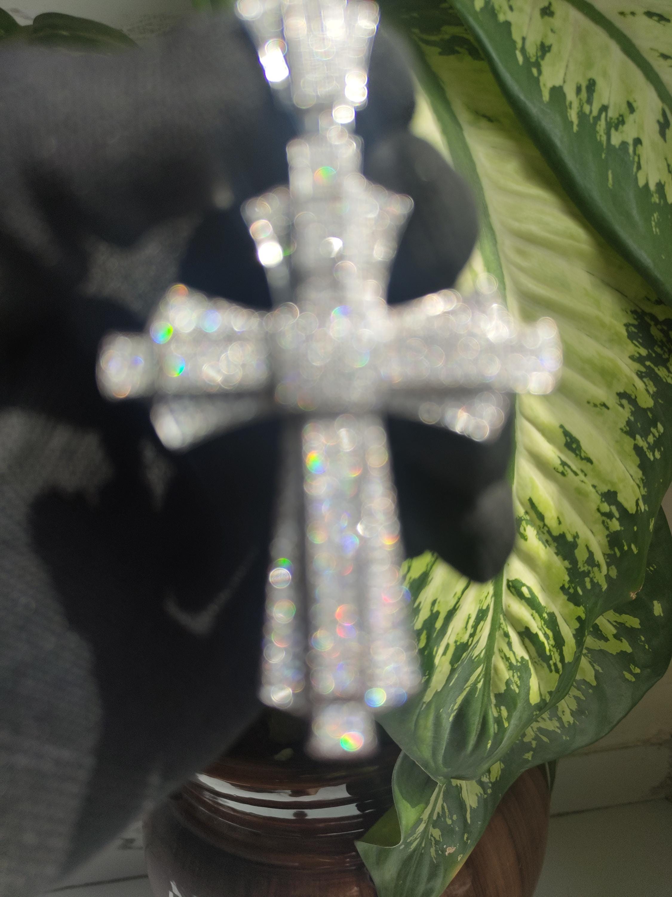 Iced Out Cross Moissanite Pendant : Hip Hop cross