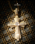 Iced Out Moissanite Cross Pendant | Silver Hip Hop Jewelry