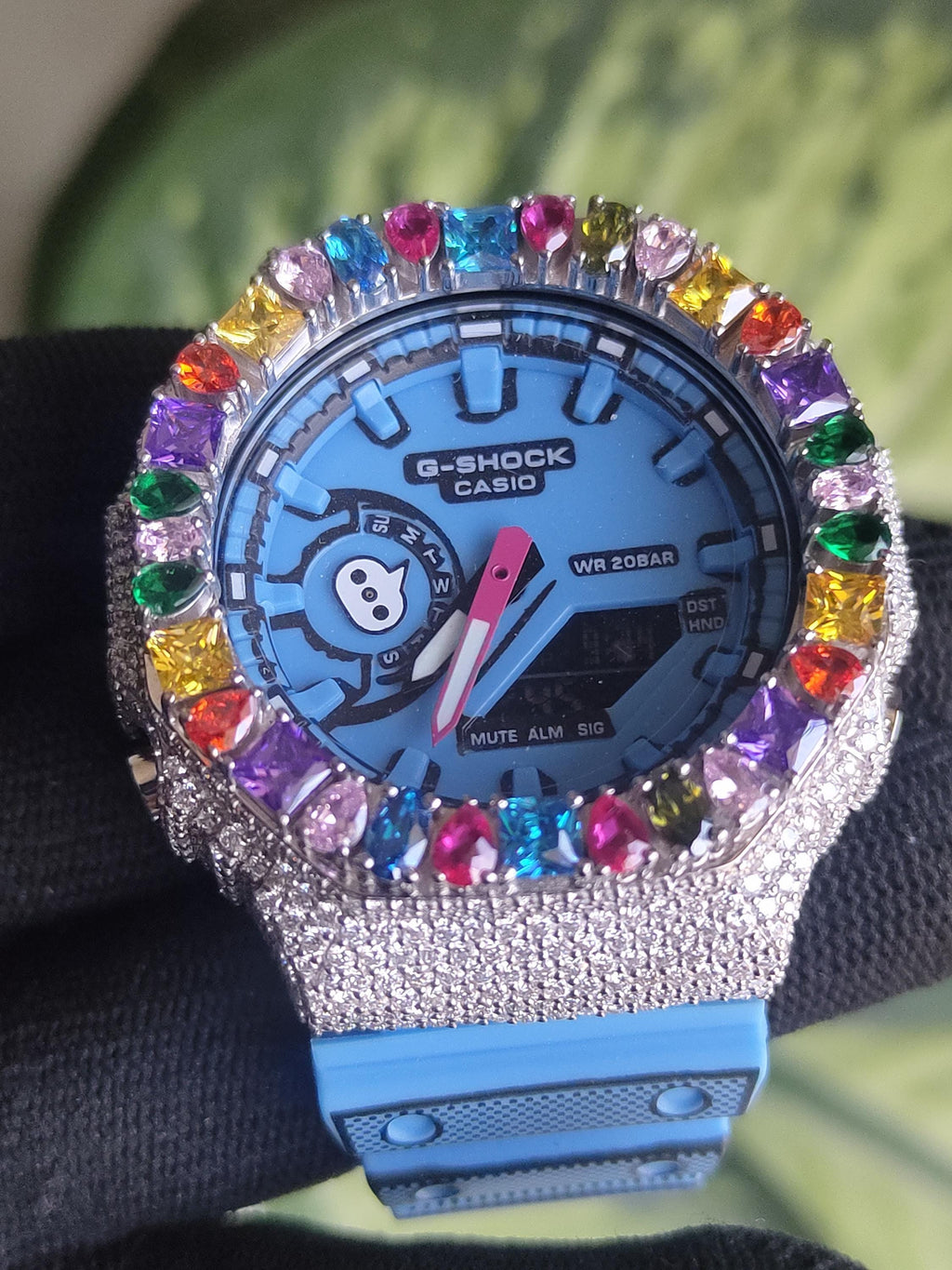 Custom Iced Out Watch: Multicolor Gemstone Luxury Watch Design by silvoura