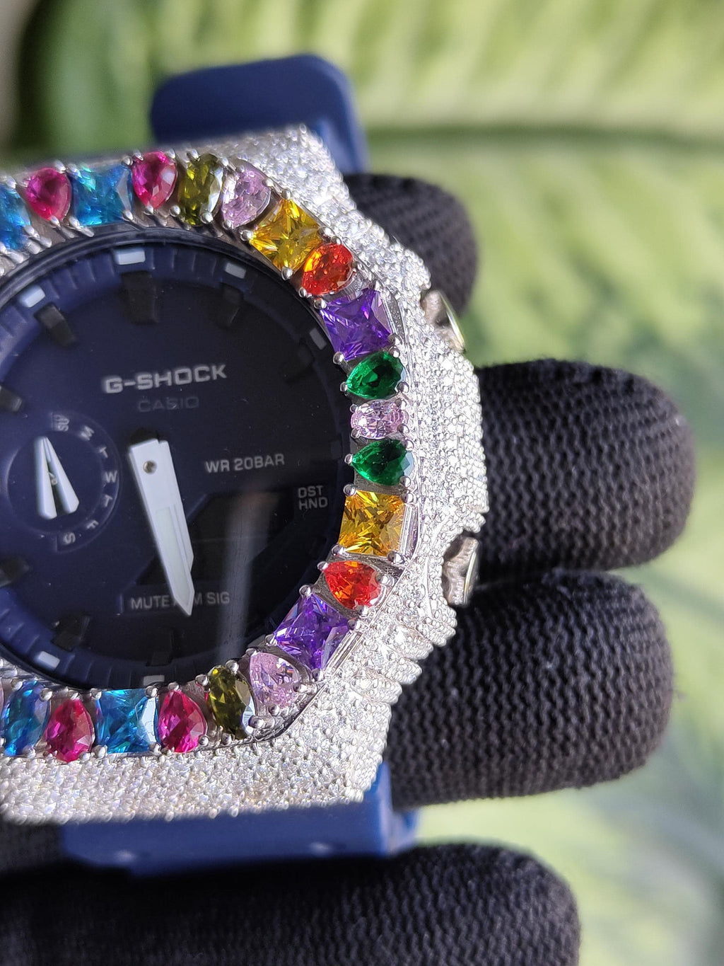 Custom Iced Out Watch: Multicolor Gemstone Luxury Watch Design by silvoura