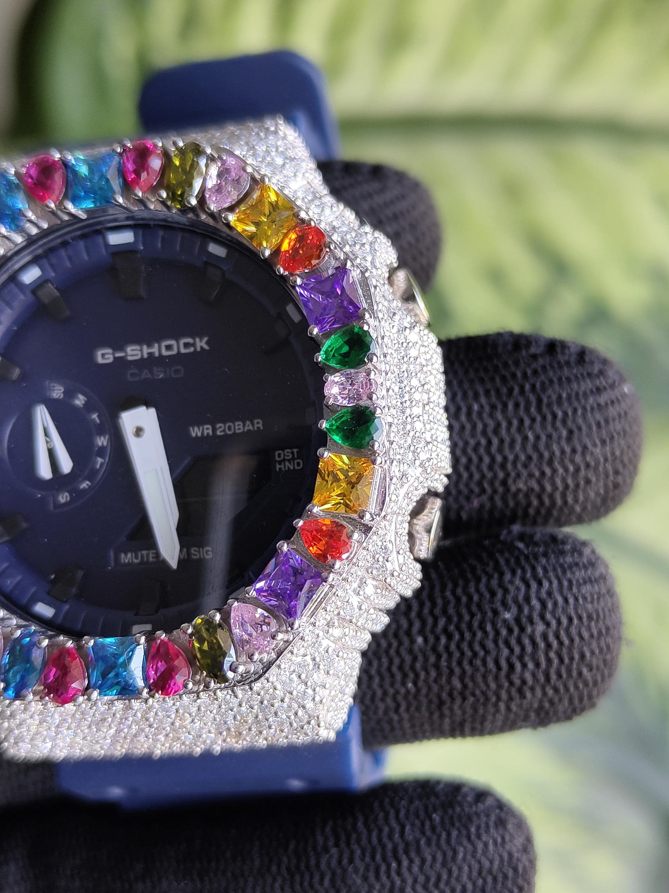 Custom Iced Out Watch: Multicolor Gemstone Luxury Watch Design by silvoura