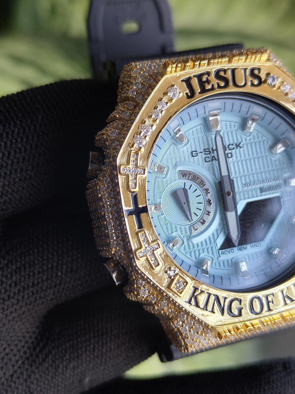 Custom Iced Out Watch: Jesus King of Kings name Luxury Watch Design by silvoura