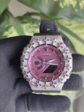Custom Iced Out Watch: VVS Moissanite Cross Pattern Design by silvoura