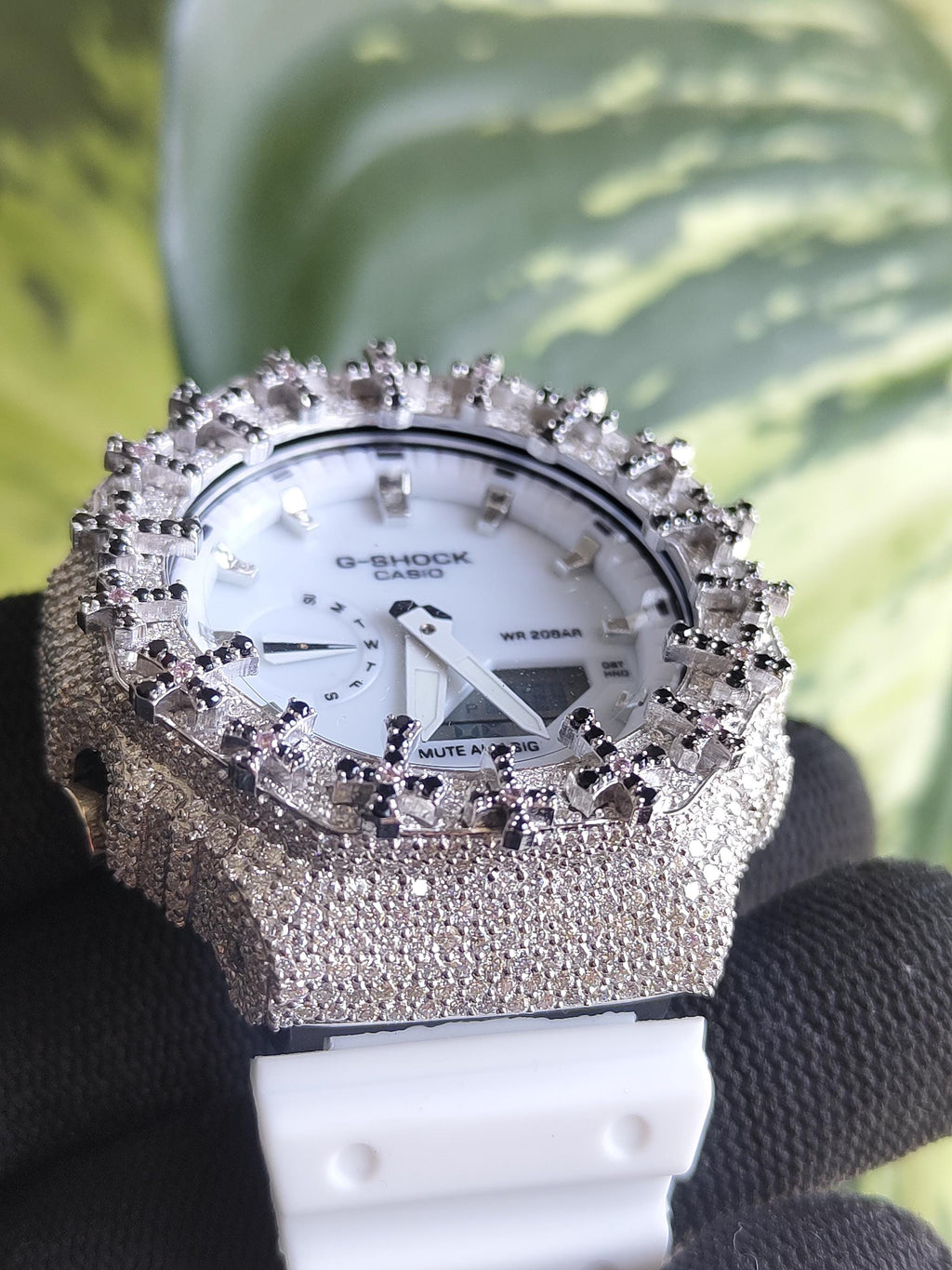 Custom Iced Out Watch: VVS Moissanite Cross Pattern Design by silvoura