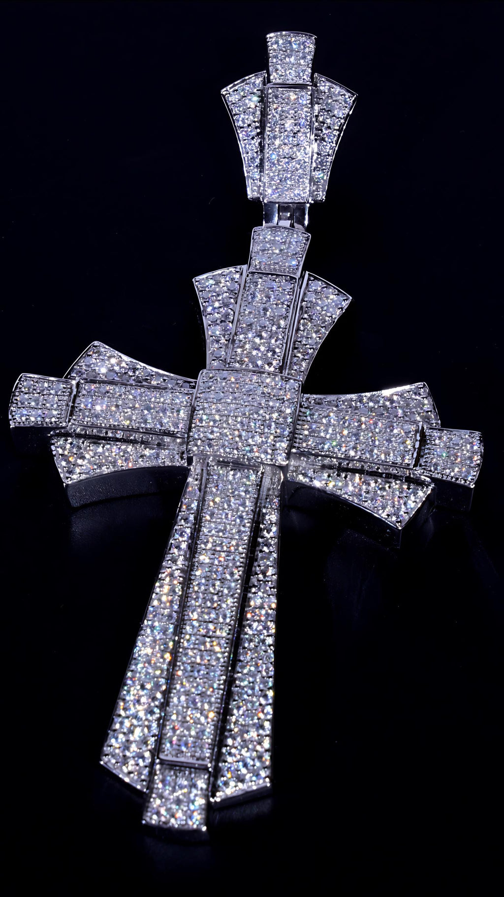 Iced Out Cross Moissanite Pendant : Hip Hop cross