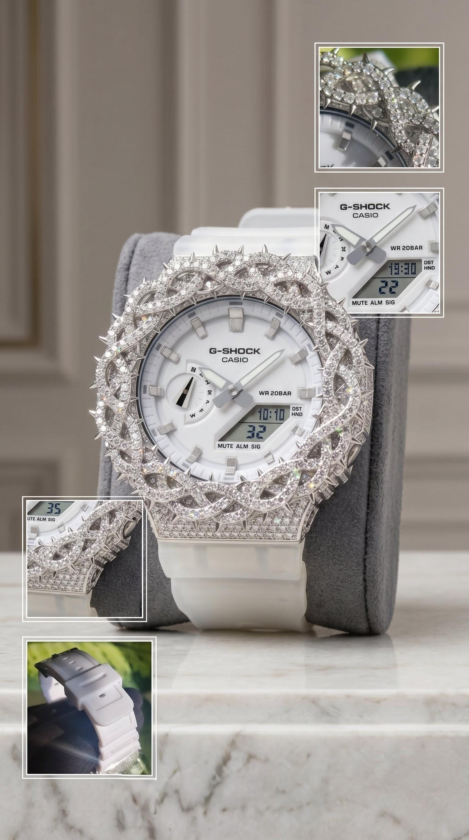 Custom thorn Watch: VVS Moissanite full iced out Thorn Design by silvoura