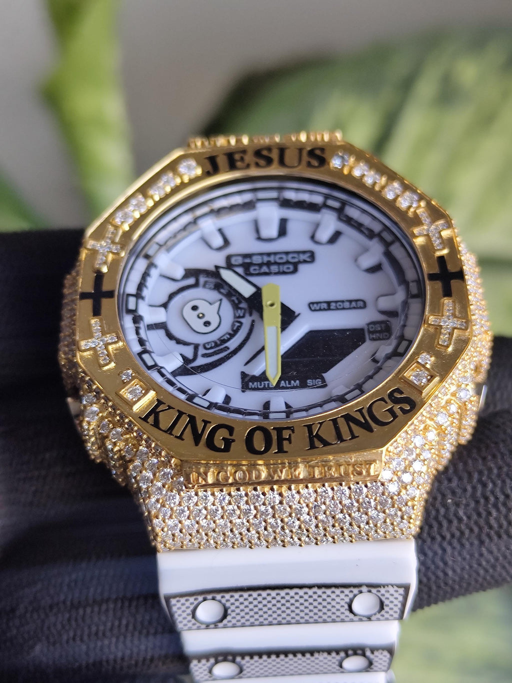 Custom Iced Out Watch: Jesus King of Kings name Luxury Watch Design by silvoura