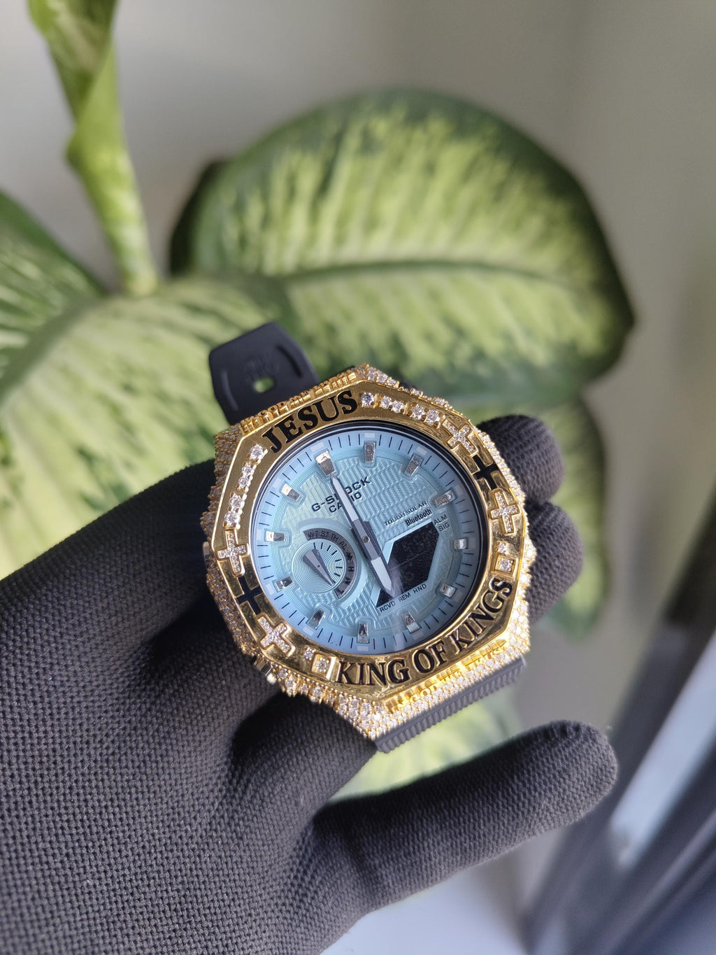 Custom Iced Out Watch: Jesus King of Kings name Luxury Watch Design by silvoura