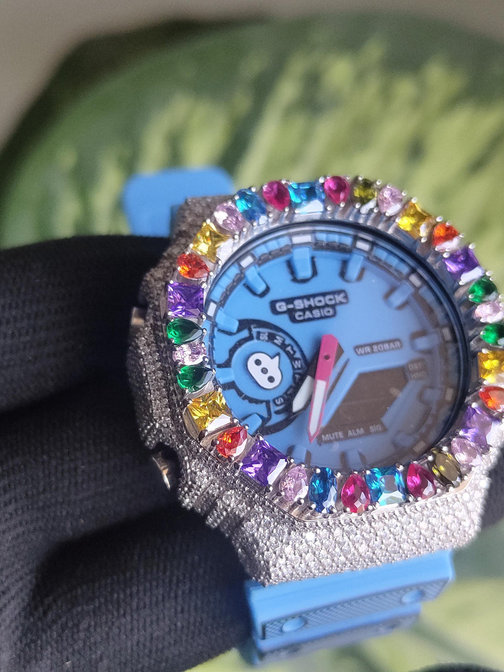 Custom Iced Out Watch: Multicolor Gemstone Luxury Watch Design by silvoura