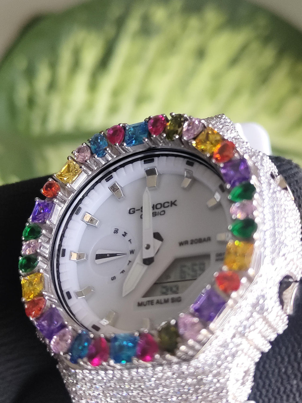 Custom Iced Out Watch: Multicolor Gemstone Luxury Watch Design by silvoura