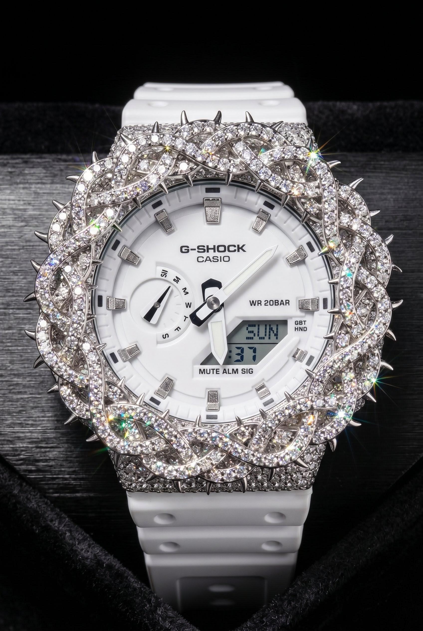 Custom thorn Watch: VVS Moissanite full iced out Thorn Design by silvoura