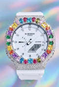Custom Iced Out Watch: Multicolor Gemstone Luxury Watch Design by silvoura