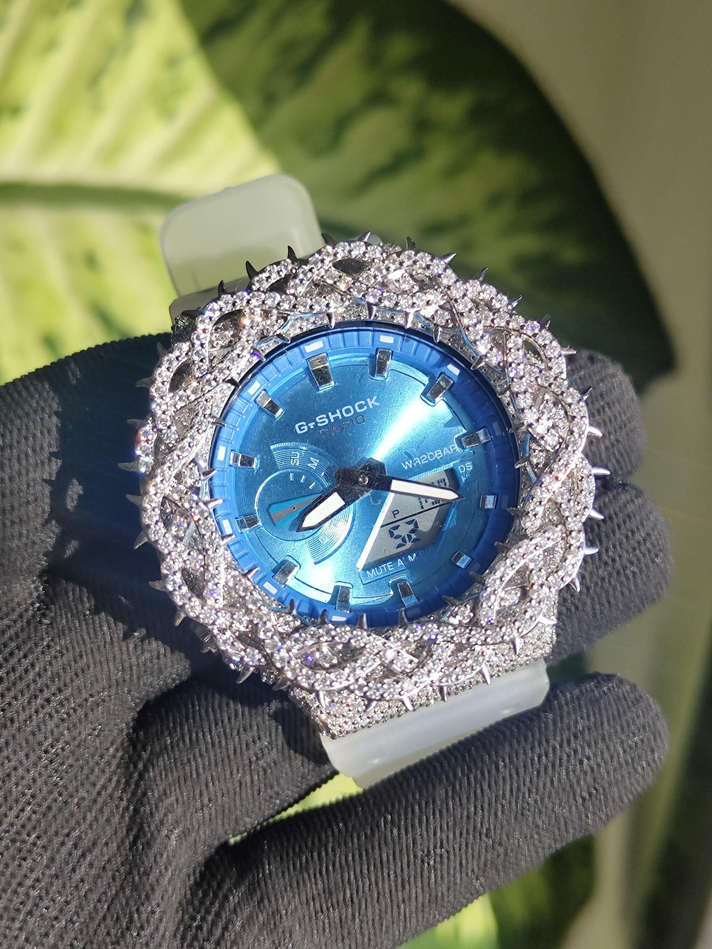 Custom thorn Watch: VVS Moissanite full iced out Thorn Design by silvoura