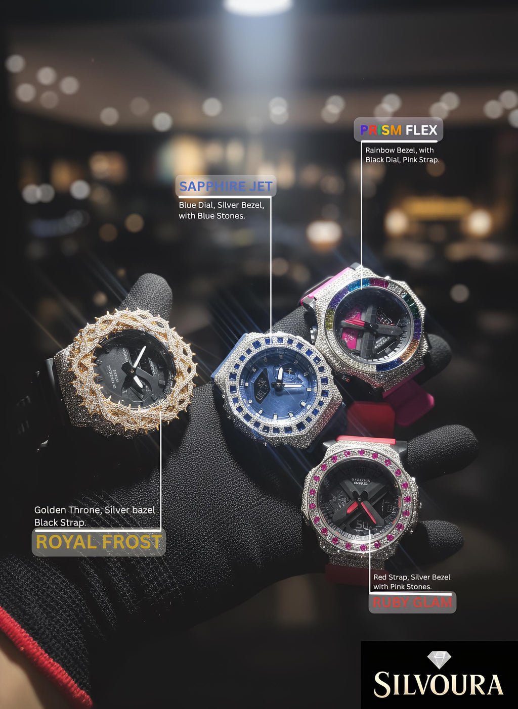 Custom Gold thorn Watch: VVS Moissanite full iced out Thorn Design by silvoura