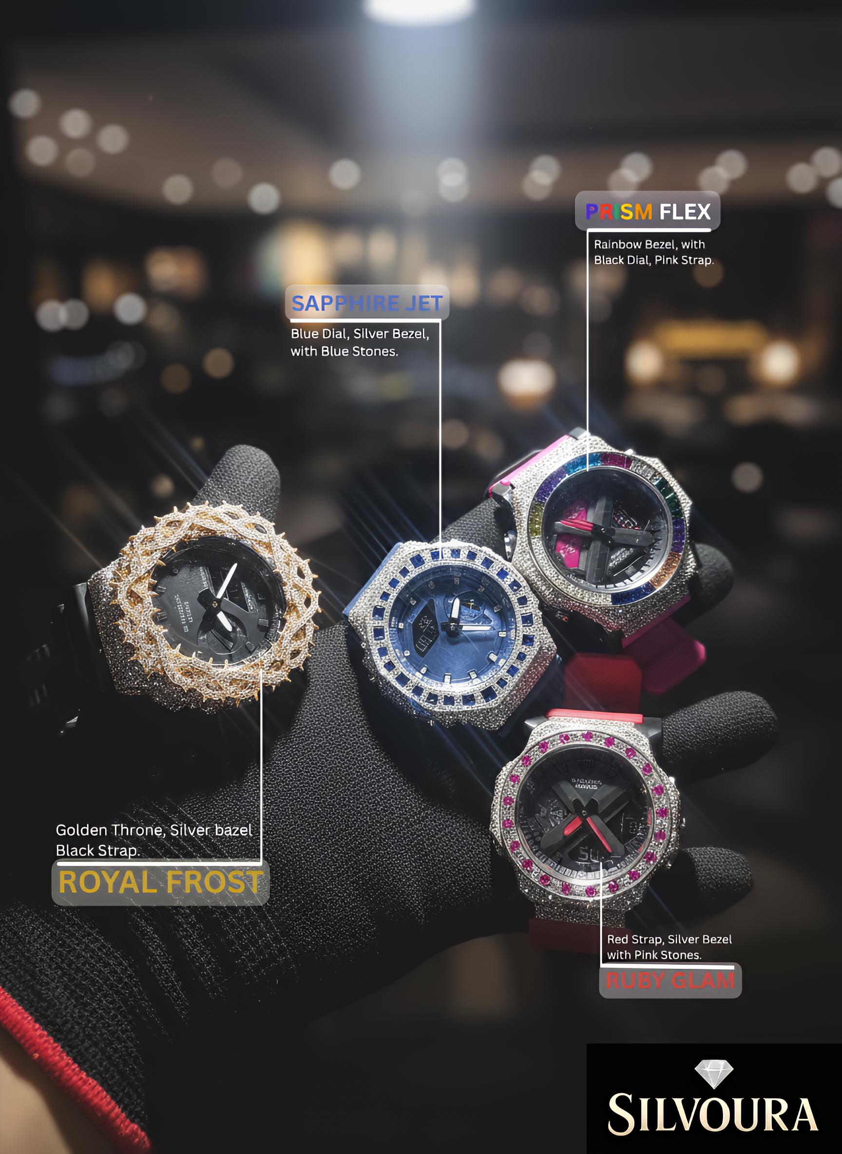 Custom Gold thorn Watch: VVS Moissanite full iced out Thorn Design by silvoura