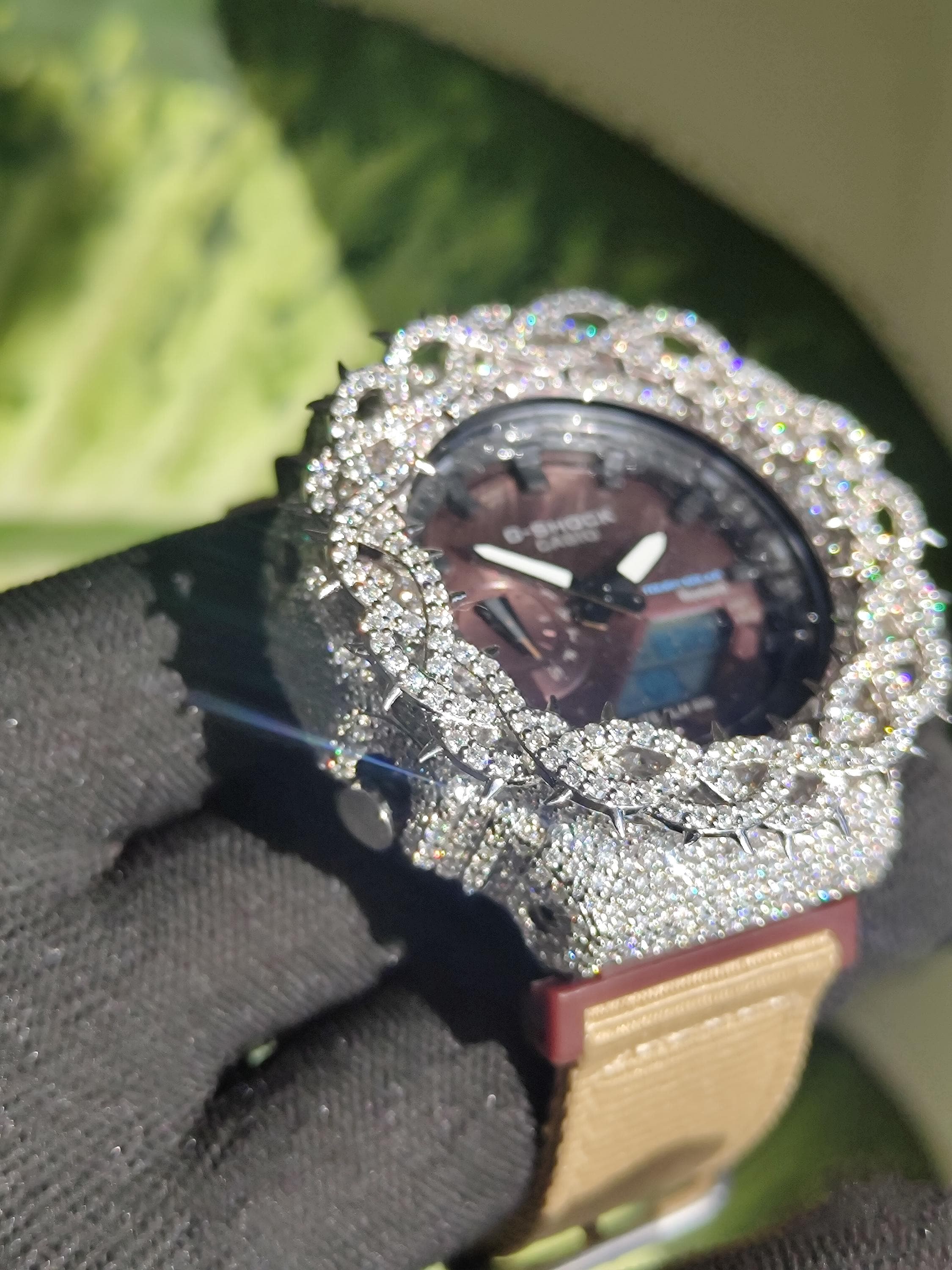 Custom thorn Watch: VVS Moissanite full iced out Thorn Design by silvoura