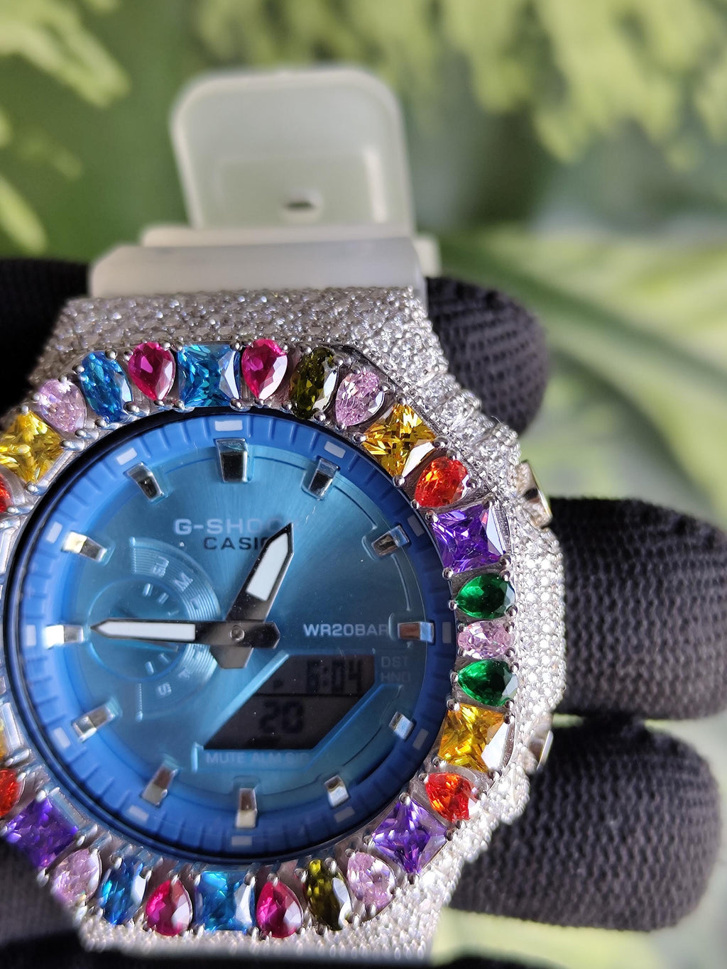 Custom Iced Out Watch: Multicolor Gemstone Luxury Watch Design by silvoura