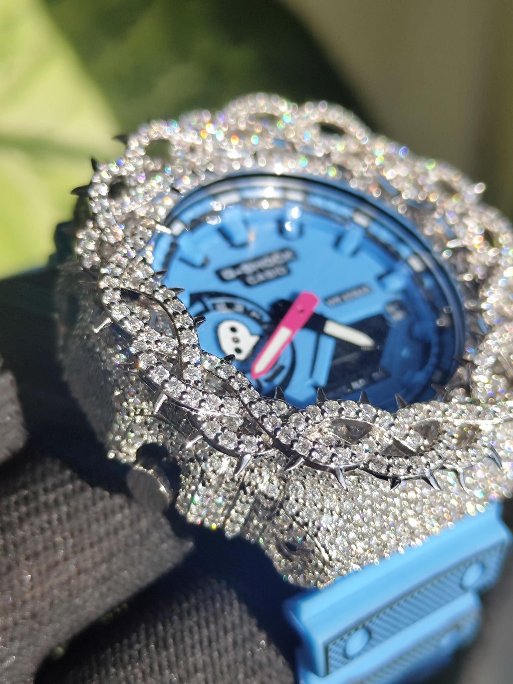 Custom thorn Watch: VVS Moissanite full iced out Thorn Design by silvoura