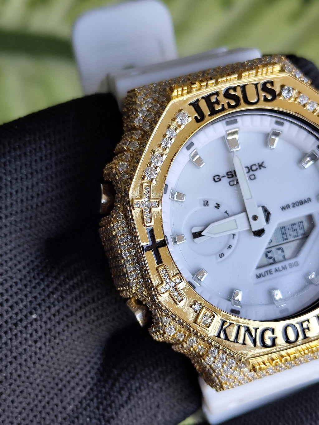 Custom Iced Out Watch: Jesus King of Kings name Luxury Watch Design by silvoura