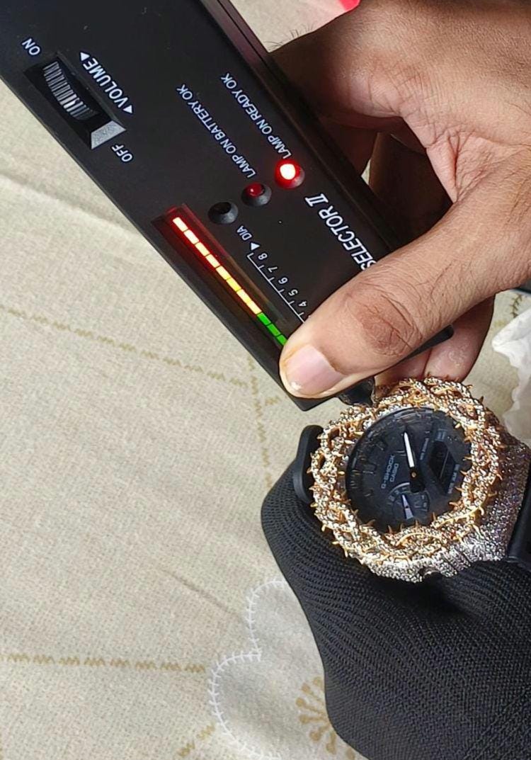 Custom Gold thorn Watch: VVS Moissanite full iced out Thorn Design by silvoura