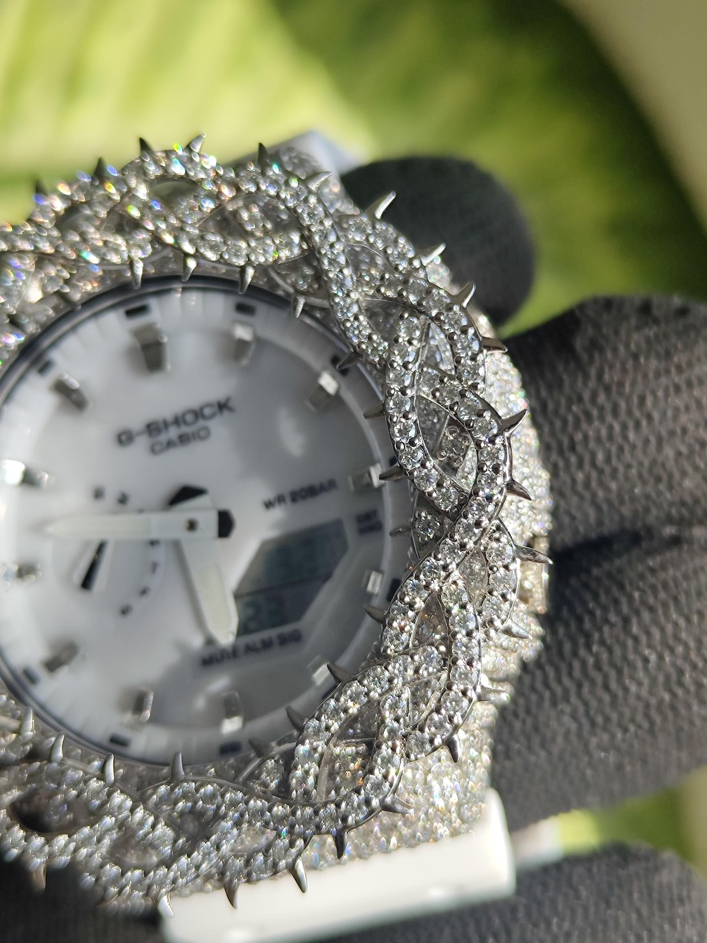 Custom thorn Watch: VVS Moissanite full iced out Thorn Design by silvoura