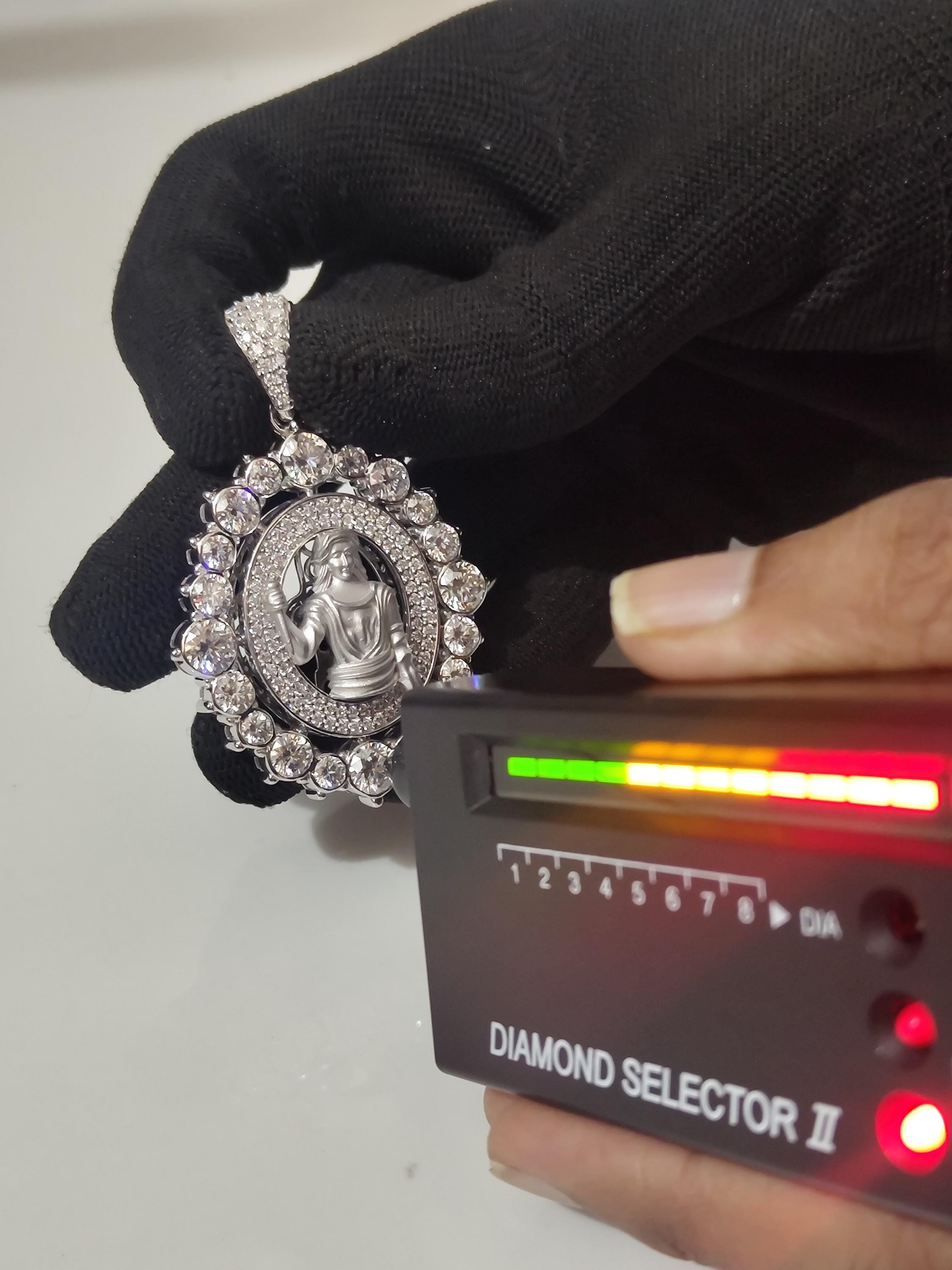 Iced Out Jesus Pendant: VVS Moissanite 925 Sterling Silver Hip Hop