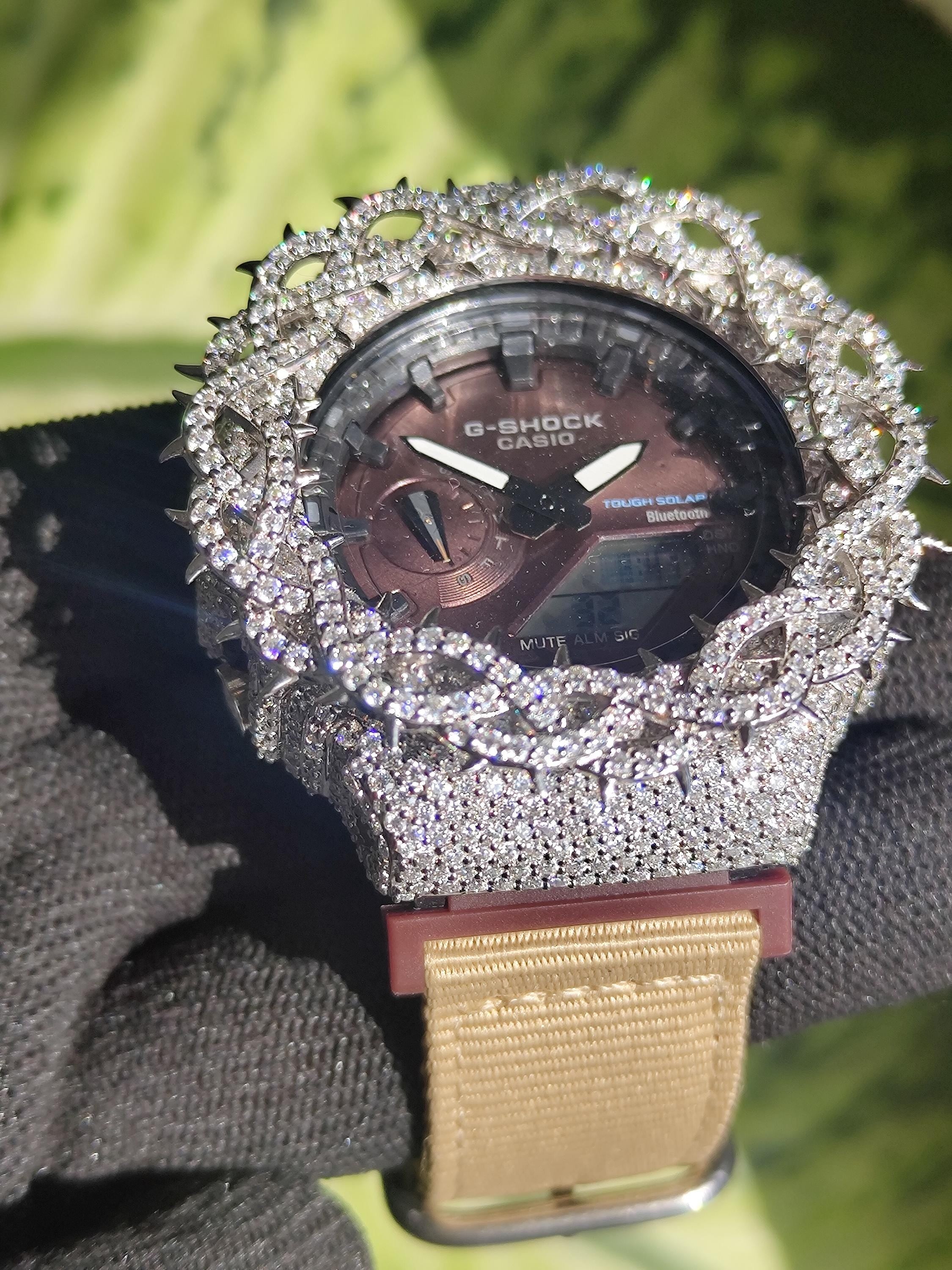 Custom thorn Watch: VVS Moissanite full iced out Thorn Design by silvoura