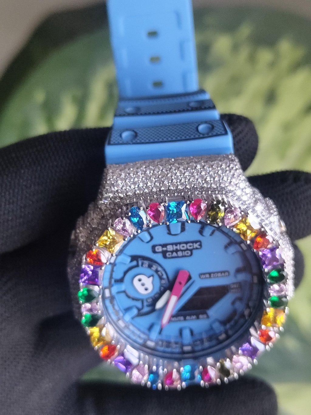Custom Iced Out Watch: Multicolor Gemstone Luxury Watch Design by silvoura