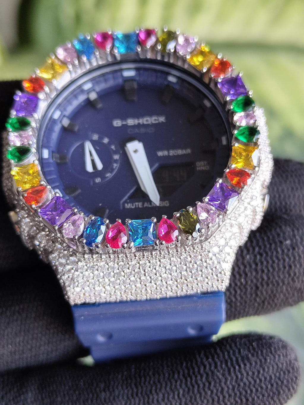 Custom Iced Out Watch: Multicolor Gemstone Luxury Watch Design by silvoura