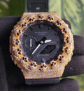 Custom Iced Out Moissanite Watch  – Gold Finish – Skull bazel