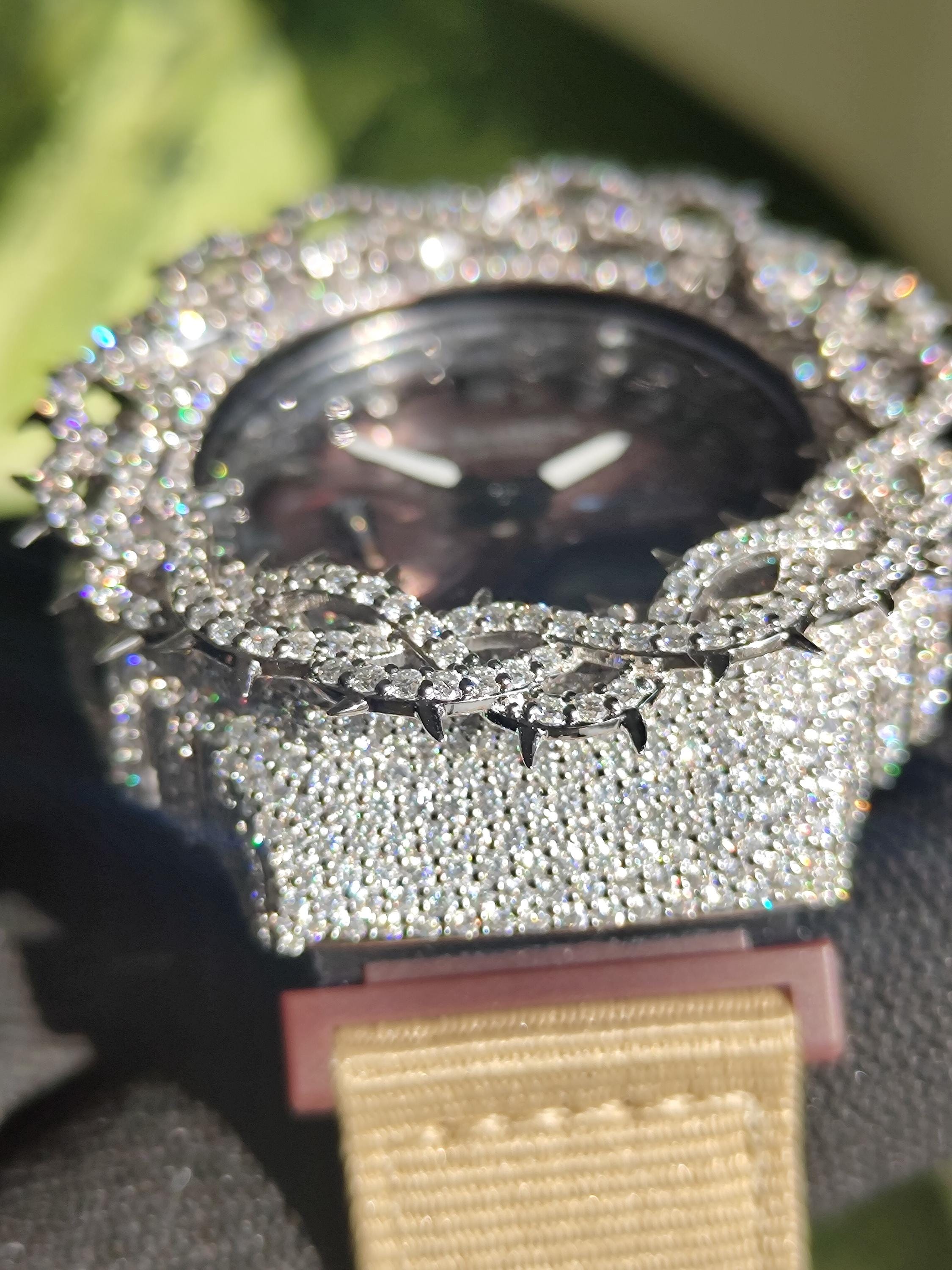 Custom thorn Watch: VVS Moissanite full iced out Thorn Design by silvoura