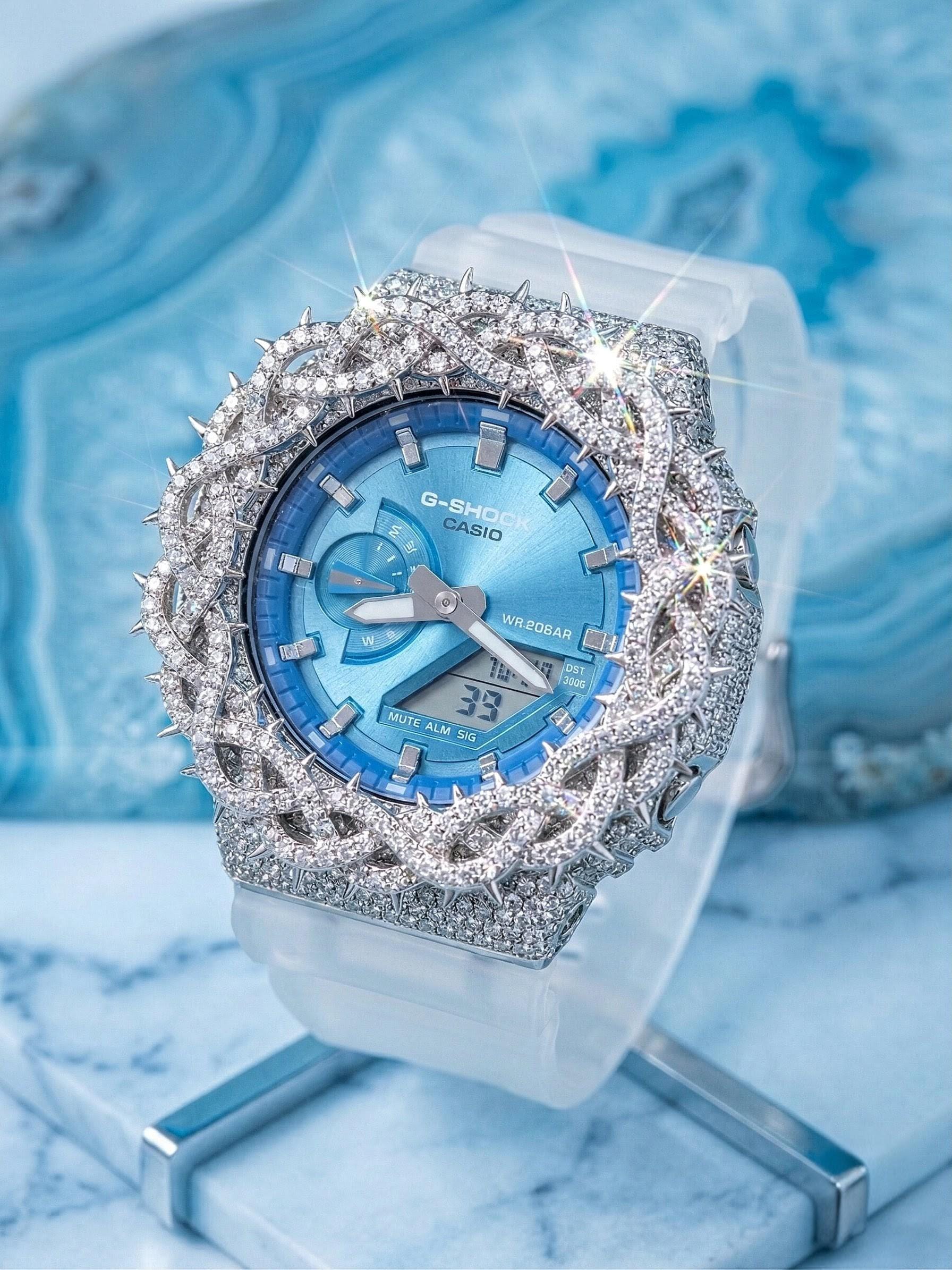 Custom thorn Watch: VVS Moissanite full iced out Thorn Design by silvoura