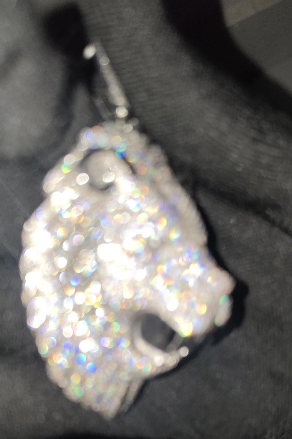 Majestic Lion Head Sterling Silver Moissanite Pendant