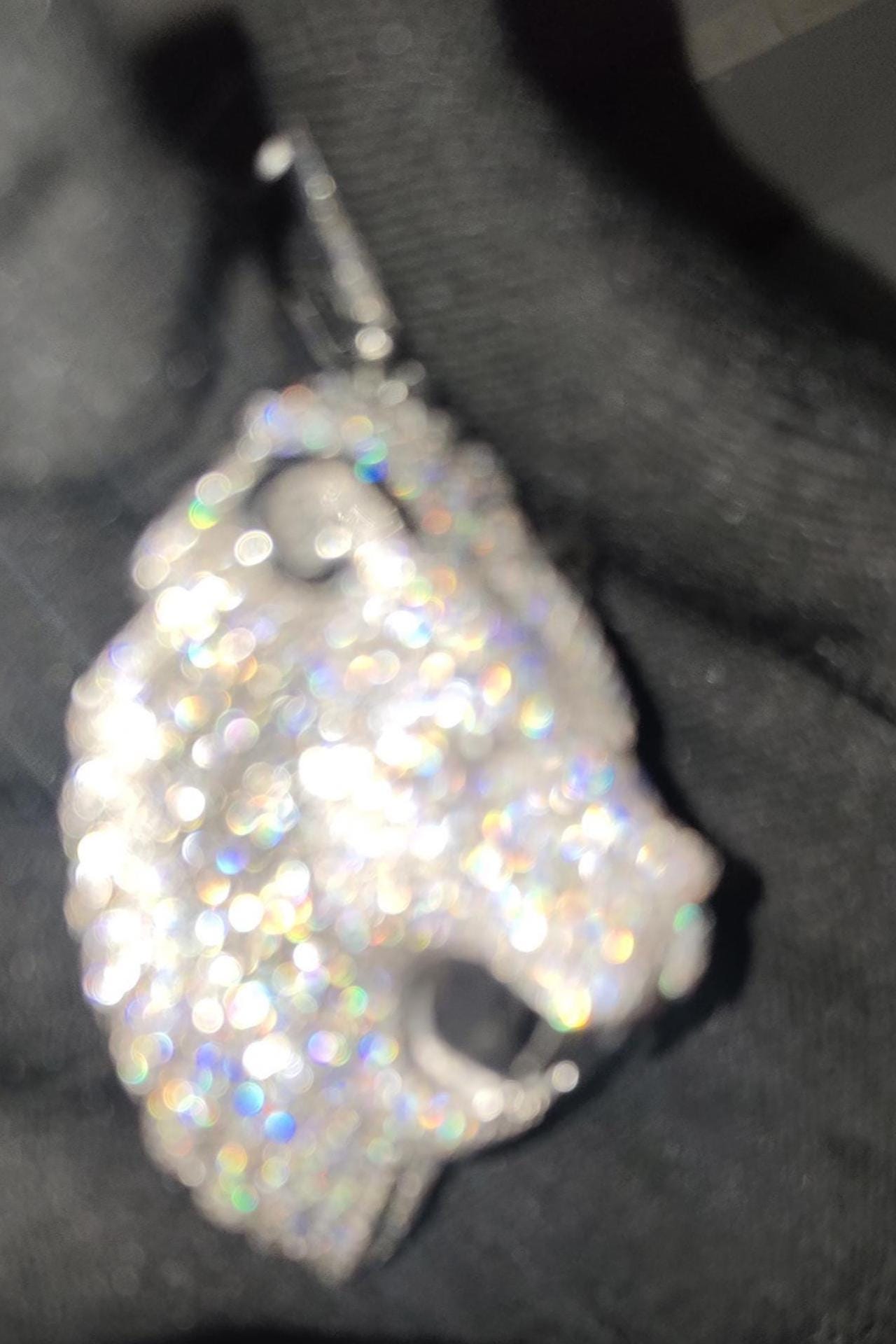 Majestic Lion Head Sterling Silver Moissanite Pendant