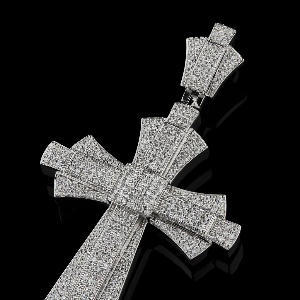 Iced Out Cross Moissanite Pendant : Hip Hop cross