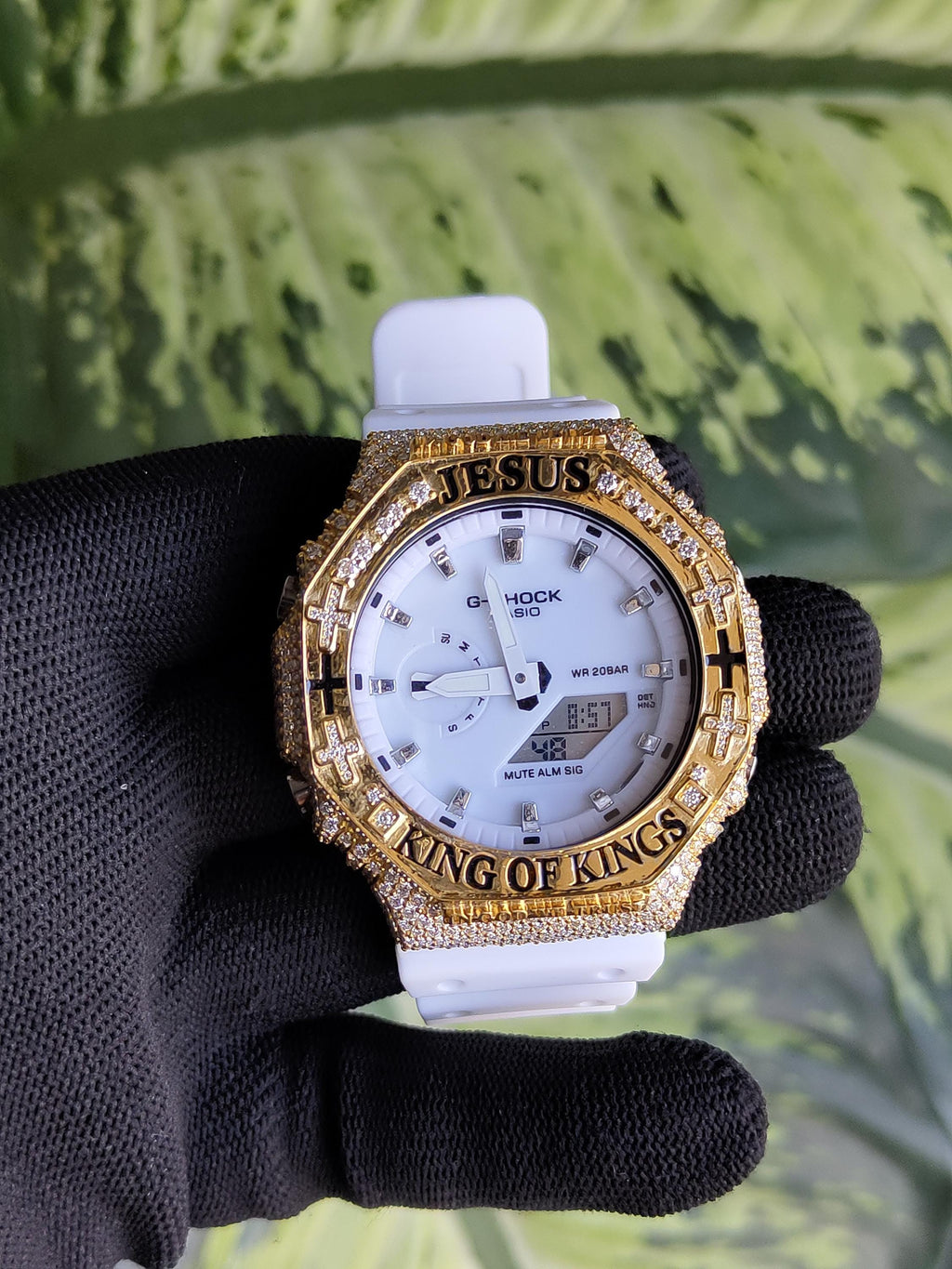 Custom Iced Out Watch: Jesus King of Kings name Luxury Watch Design by silvoura