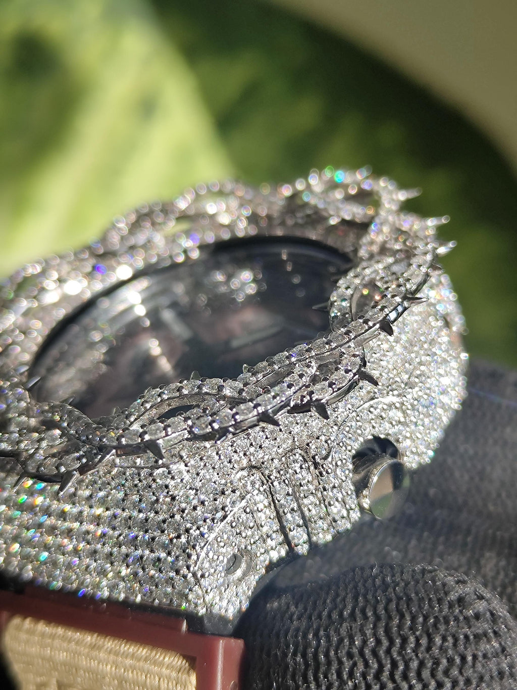 Custom thorn Watch: VVS Moissanite full iced out Thorn Design by silvoura