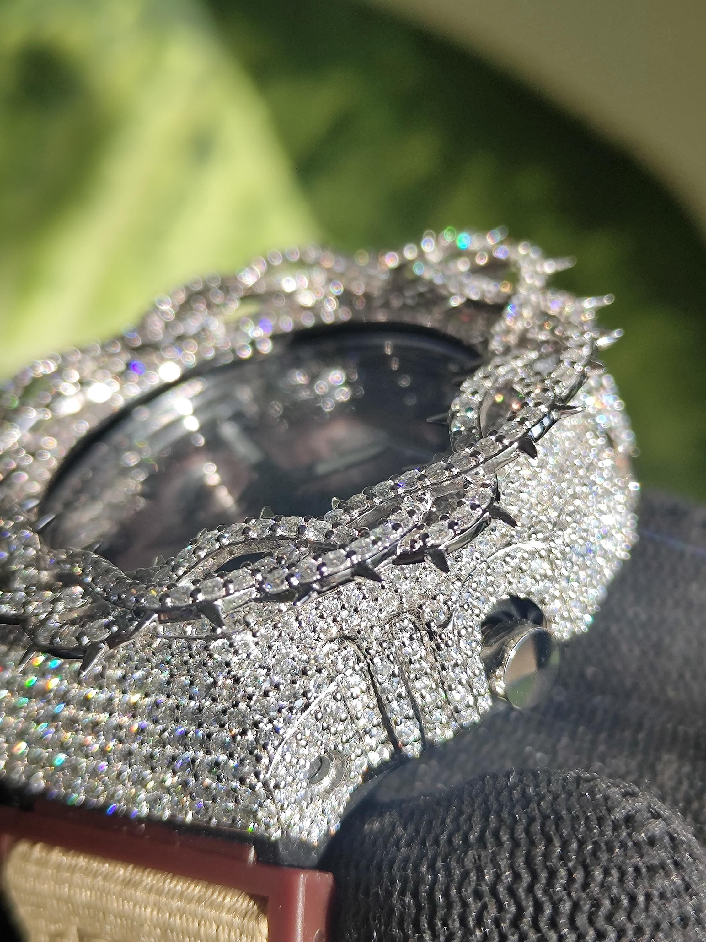 Custom thorn Watch: VVS Moissanite full iced out Thorn Design by silvoura