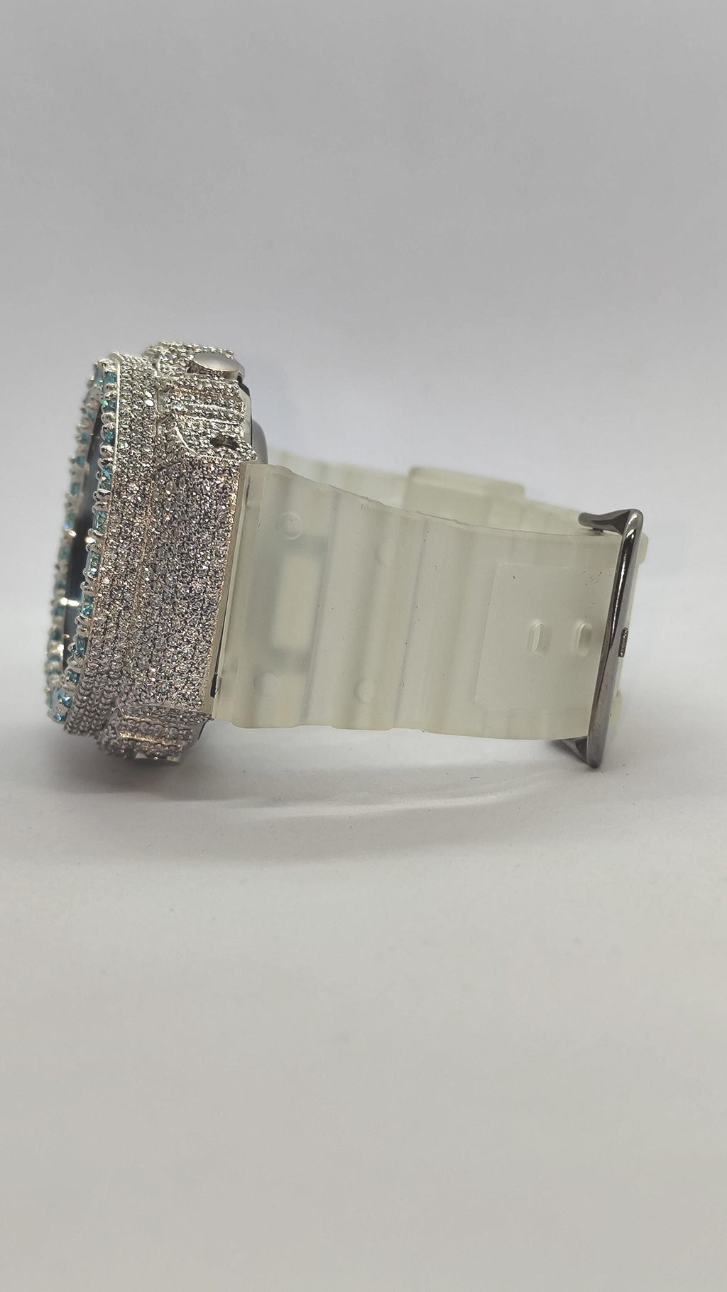 Iced Out Aqua Blue Moissanite Watch | Luxury Hip Hop Diamond Style Timepiece