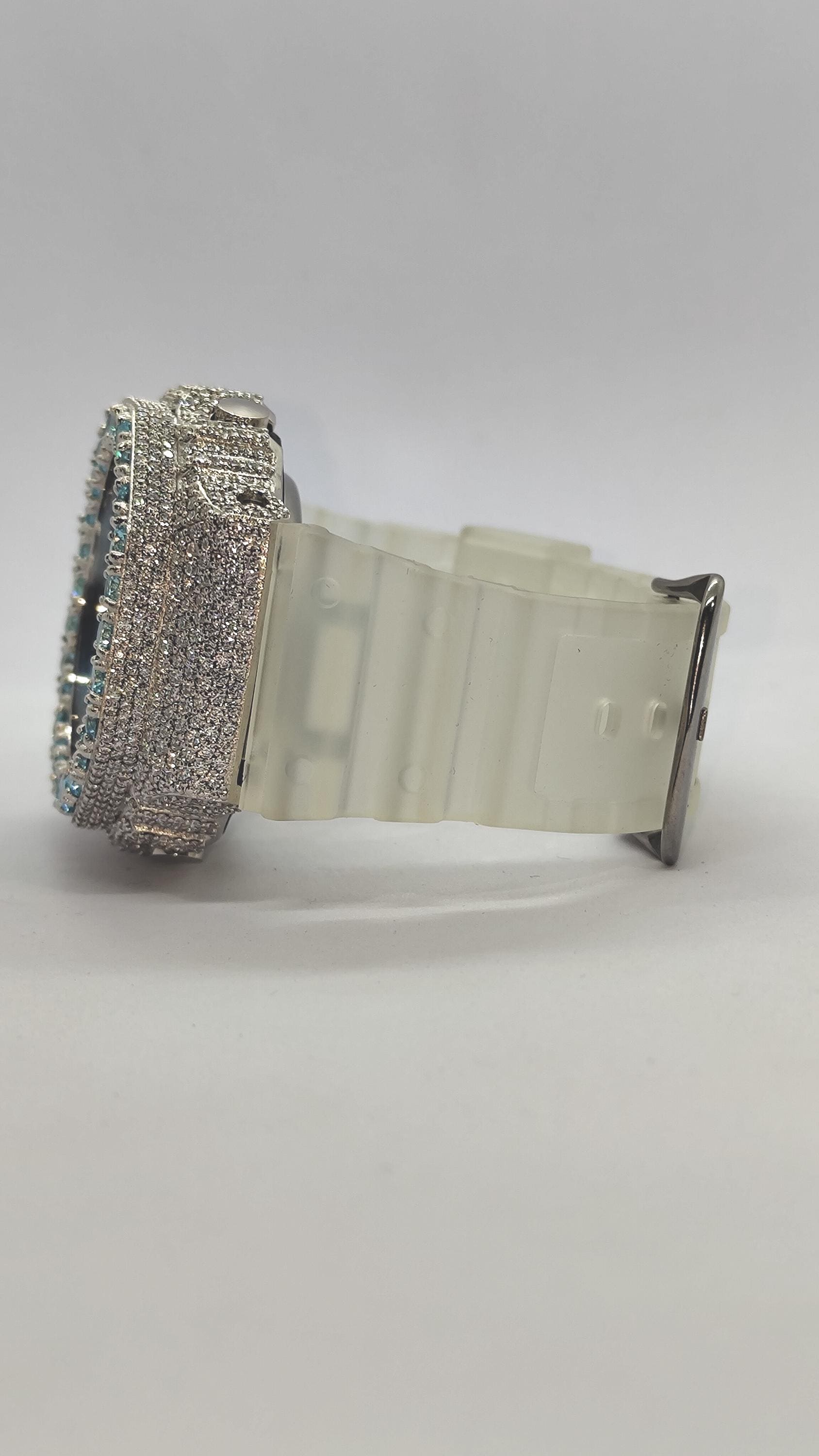 Iced Out Aqua Blue Moissanite Watch | Luxury Hip Hop Diamond Style Timepiece